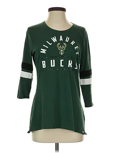 Pre-owned Fanatics 3/4 Sleeve T-shirt In Green