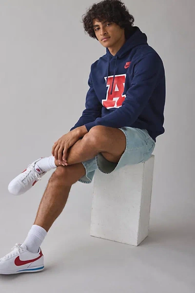 Fanatics Arizona Wildcats Team Logo Graphic Nike Legacy Club Fleece Hoodie Sweatshirt In Navy, Men's At Urban In Blue