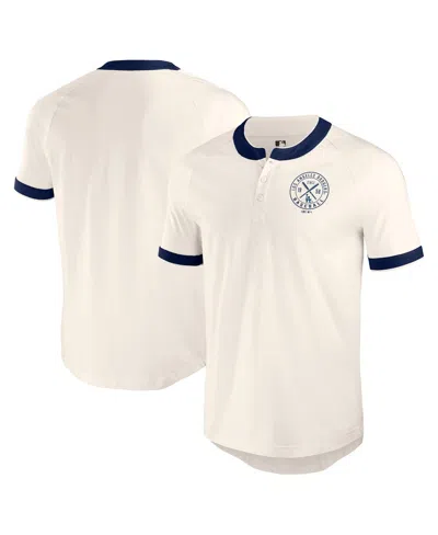 FANATICS AUTHENTIC DARIUS RUCKER MEN'S COLLECTION BY FANATICS NEW YORK YANKEES HENLEY RAGLAN T-SHIRT