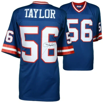 Fanatics Authentic Lawrence Taylor New York Giants Autographed Mitchell & Ness Blue Replica Jersey
