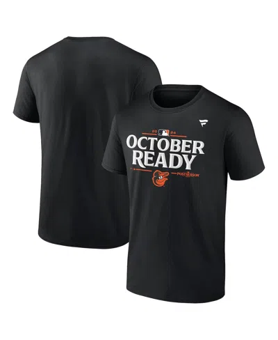 Fanatics Kids' Big Boys And Girls Black Baltimore Orioles 2024 Mlb Postseason Locker Room T-shirt