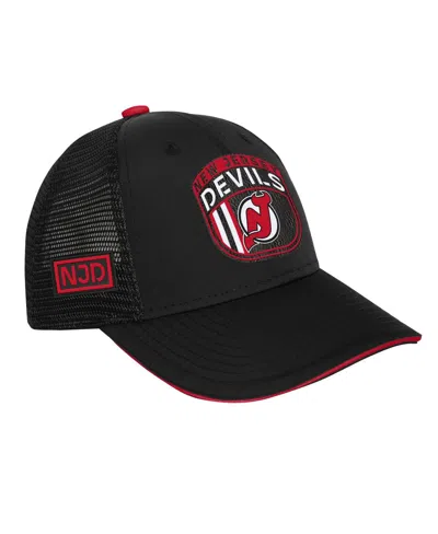 Fanatics Kids' Big Boys And Girls Black Boston Bruins 2024 Nhl Draft On Stage Trucker Adjustable Hat In Black,red