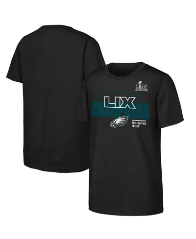 Fanatics Kids' Big Boys And Girls Black Philadelphia Eagles Super Bowl Lix Champions Iconic Victory T-shirt