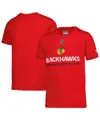 Fanatics Big Boys And Girls  Red Chicago Blackhawks Authentic Pro Wordmark T-shirt In Red