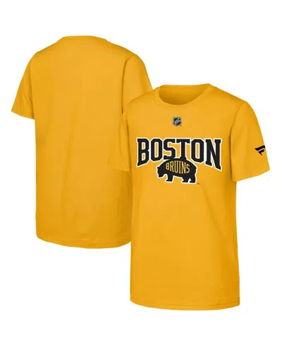 Fanatics Kids' Big Boys And Girls Gold Boston Bruins 2026 Nhl Stadium Series Authentic Locker Room T-shirt