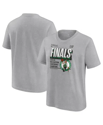 Fanatics Big Boys And Girls Heather Gray Boston Celtics 2024 Eastern Conference Champions Locker Room T-shirt