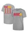 Fanatics Big Boys And Girls Heather Gray Kansas City Chiefs Super Bowl Lix Roster T-shirt In Heather Gray
