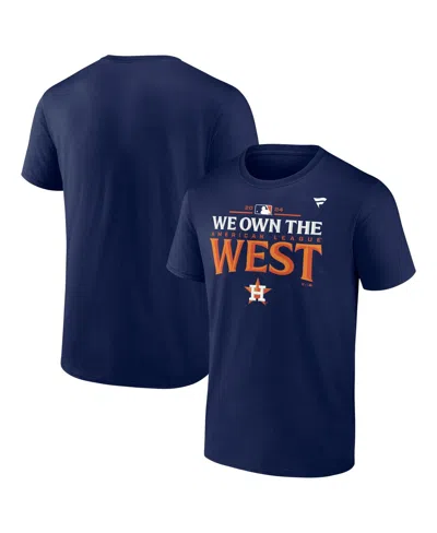 Fanatics Kids' Big Boys And Girls Navy Houston Astros 2024 Al West Division Champions Locker Room T-shirt