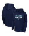 Fanatics Big Boys  Deep Sea Blue Seattle Kraken Authentic Pro Pullover Hoodie In Deep Sea Blue