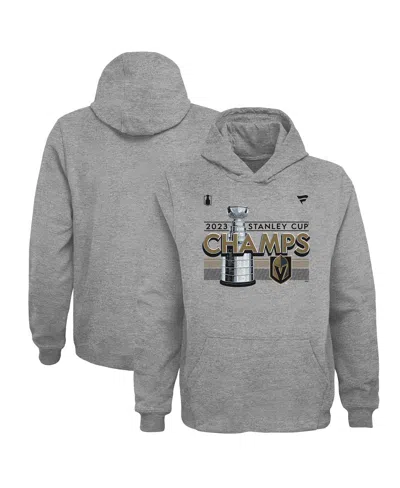 Fanatics Kids' Big Boys  Branded Heather Gray Vegas Golden Knights 2023 Stanley Cup Champions Locker Room P