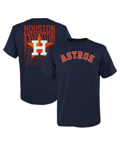 Fanatics Kids' Big Boys  Navy Houston Astros Curveball T-shirt