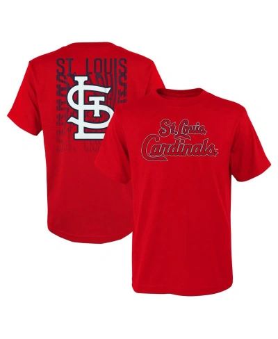 Fanatics Kids' Big Boys  Red St. Louis Cardinals Curveball T-shirt