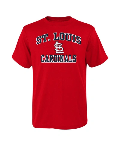 Fanatics Kids' Big Boys  Red St. Louis Cardinals Heart & Soul T-shirt