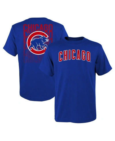 Fanatics Kids' Big Boys  Royal Chicago Cubs Curveball T-shirt