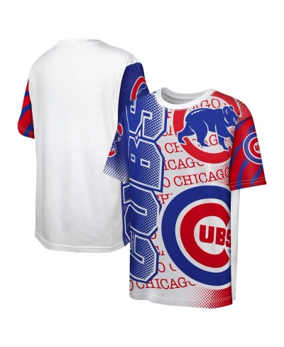 Fanatics Kids' Big Boys  White Chicago Cubs Impact Hit Bold T-shirt