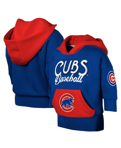 Fanatics Kids' Big Girls  Royal Chicago Cubs Team Practice Fashion Three-quarter Sleeve Pullover Hoodie