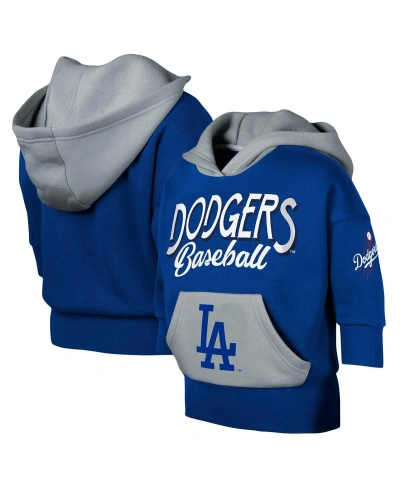 Fanatics Kids' Big Girls  Royal Los Angeles Dodgers Team Practice Fashion Three-quarter Sleeve Pullover Hoo