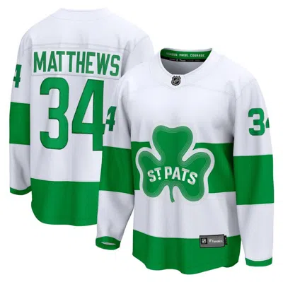 Fanatics Branded Auston Matthews White Toronto Maple Leafs St. Patricks Alternate Premier Breakaway