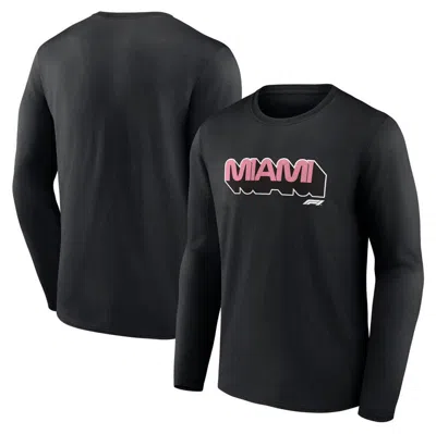 Fanatics Branded Black Formula 1 Miami Grand Prix Wordmark Long Sleeve T-shirt