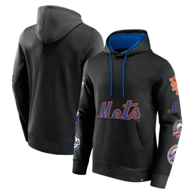 Fanatics Branded Black New York Mets Wild Winner Pullover Hoodie In Blk,d.royl