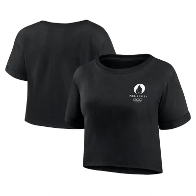 Fanatics Branded Black Paris 2024 Summer Olympics Static Fashion Cropped T-shirt