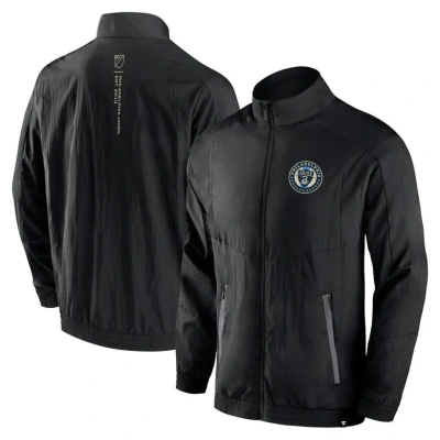 Fanatics Branded Black Philadelphia Union Header Raglan Full-zip Jacket