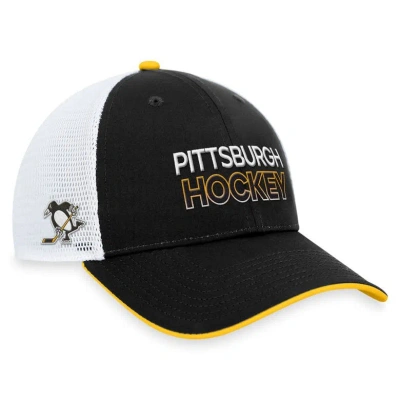 Fanatics Branded Black Pittsburgh Penguins Authentic Pro Alternate Jersey Trucker Adjustable Hat
