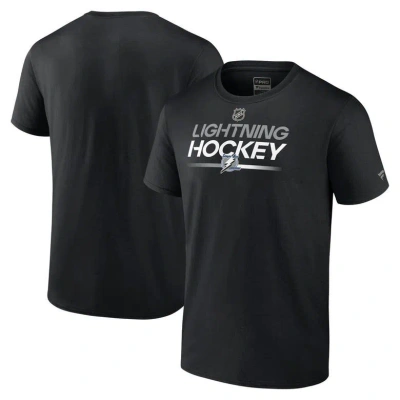 Fanatics Branded  Black Tampa Bay Lightning Alternate Wordmark T-shirt