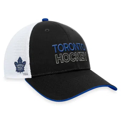 Fanatics Branded Black Toronto Maple Leafs Authentic Pro Alternate Jersey Trucker Adjustable Hat