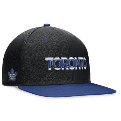 Fanatics Branded Black/blue Toronto Maple Leafs Authentic Pro Alternate Jersey Snapback Hat