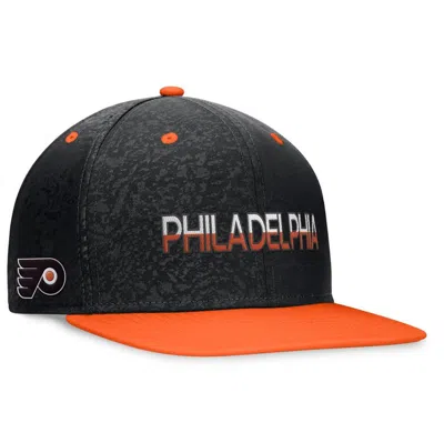 Fanatics Branded Black/orange Philadelphia Flyers Authentic Pro Alternate Jersey Snapback Hat In Black,orange