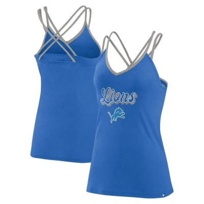 Fanatics Branded Blue Detroit Lions Go For It Strappy Crossback Tank Top