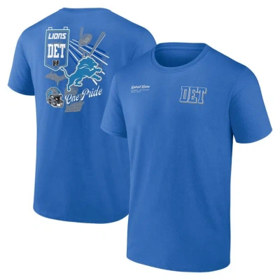 Fanatics Branded Blue Detroit Lions Split Zone T-shirt