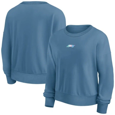 Fanatics Branded Blue Formula 1 Merchandise Y2k Badge Fleece Pullover Sweatshirt