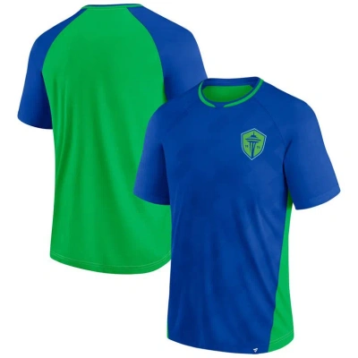 Fanatics Branded Blue Seattle Sounders Fc Attacker Raglan T-shirt