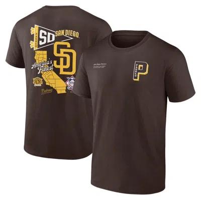 Fanatics Branded Brown San Diego Padres Split Zone T-shirt