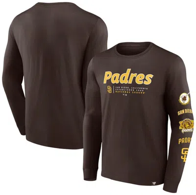 Fanatics Branded Brown San Diego Padres Strike The Goal Long Sleeve T-shirt