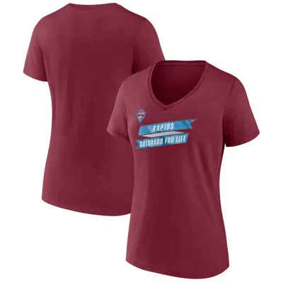 Fanatics Branded Burgundy Colourado Rapids Iconic Team Success V-neck T-shirt