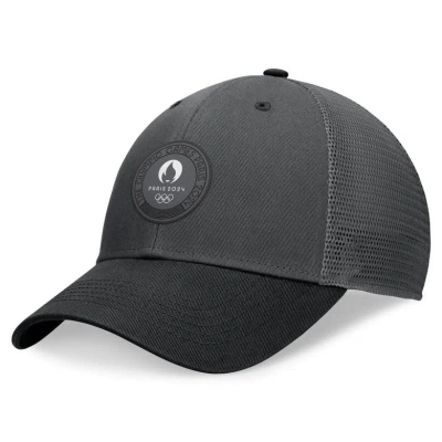 Fanatics Branded Men's Charcoal/black Paris 2024 La28 Adjustable Hat In Charcoal B