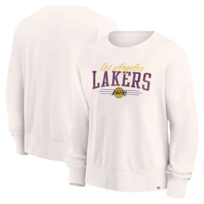 Fanatics Branded Cream Los Angeles Lakers Close The Game Pullover Sweatshirt