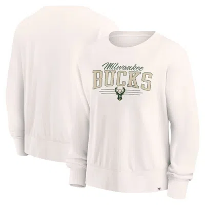 Fanatics Branded Cream Milwaukee Bucks Close The Game Pullover Sweatshirt