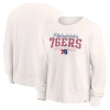 Fanatics Branded Cream Philadelphia 76ers Close The Game Pullover Sweatshirt In Cream