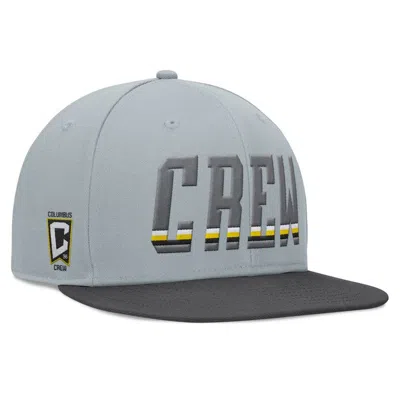 Fanatics Branded Gray Columbus Crew Smoke Snapback Hat