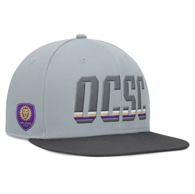 Fanatics Branded Gray Orlando City Sc Smoke Snapback Hat
