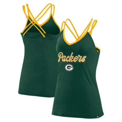 Fanatics Branded Green Green Bay Packers Go For It Strappy Crossback Tank Top