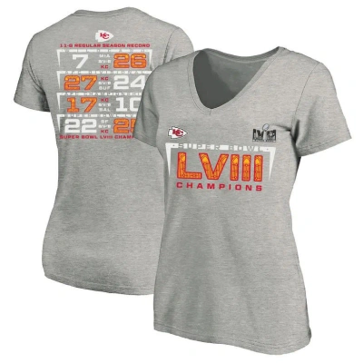 Fanatics Branded  Heather Gray Kansas City Chiefs Super Bowl Lviii Champions Plus Size Counting Poin