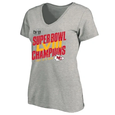 Fanatics Branded  Heather Gray Kansas City Chiefs Super Bowl Lviii Champions Plus Size Iconic Victor
