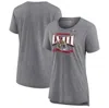 Fanatics Women's Heathered Charcoal Los Angeles Lakers 2020 Western Conference Champions Locker Room V-neck T In Black