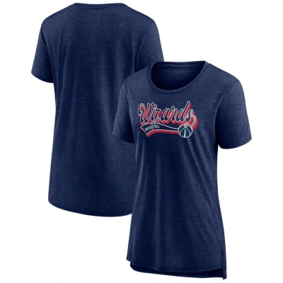 Fanatics Branded Heather Navy Washington Wizards League Leader Tri-blend T-shirt