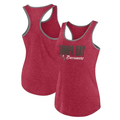Fanatics Branded Heather Red Tampa Bay Buccaneers Plus Size Fuel Tank Top